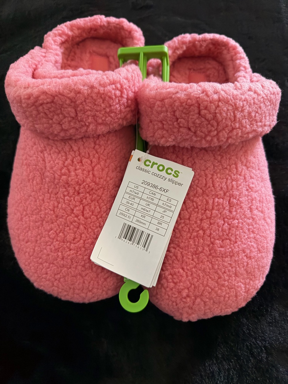 Crocs Classic Cozzzy Slipper Hot Pink Size 9